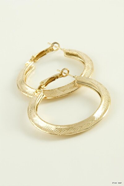 ZERO LAND Ilkestor Dotted Hoop Earrings 4 (204455) cm Yellow