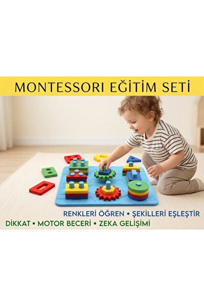 Genel Markalar Montessori Şekil ve Renk Eşleştirme Oyunu | Eğitici Zeka Geliş...