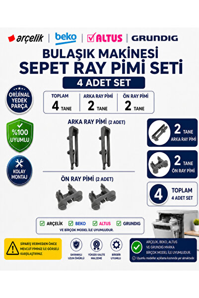 ÖZ BEYAZ EŞYA ARÇELİK - 6242 HIT / BEKO - D1 4001 E / ALTUS - AL 422 Bulaşık ...