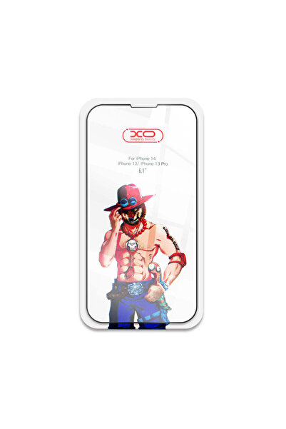 Xo Protective Film Tempered Glass compatible with iPhone 14 Pro - black
