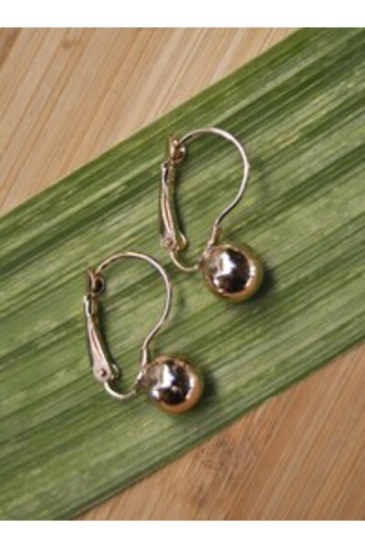 Stoneage Rose plated ball earrings - rose -