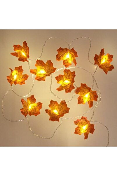 IRO Ghirlandă decorativă de toamnă cu frunze portocalii și 10 LED-uri, 2 m, G...