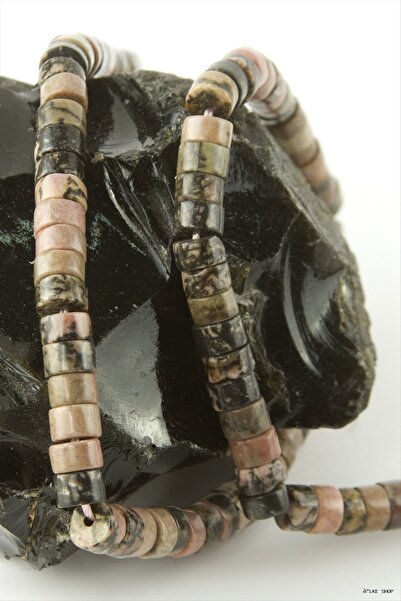 ZERO LAND Ilkestor 6 mm Disk Radonite Stone (201220) Pink