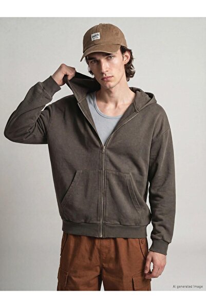 LC Waikiki Hooded Men's Zippered Sweatshirt (S6)
