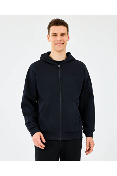 SKECHERS M Essential Full Zip Hoodie Siyah Erkek Sweatshirt S2610014-3817