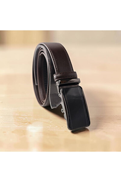 KAHVERENGİ ERKEK OTOMATİK GÜNLÜK KULLANIMA UYGUN KEMER 3.5 CM (LUNAS GLOW)