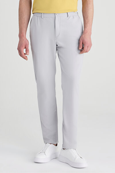 D'S Damat Ds Damat Παντελόνι Jogger σε Χαλαρή Γραμμή (Χωρίς Πιέτες) Γκρι Απλό