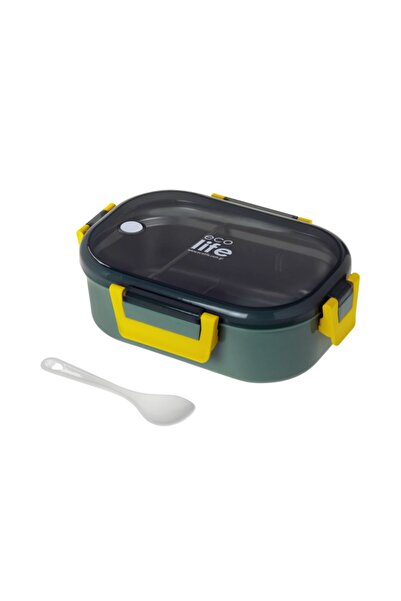 Ecolife Δοχείο φαγητού με διαχωριστικά 900ml - Πράσινο του δάσους