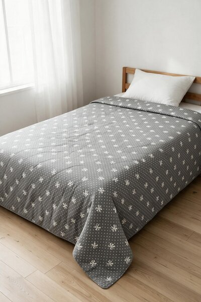 Binna Soft Kapitone Çok Amaçlı Tek Kişilik Yatak Örtüsü 150x220 cm