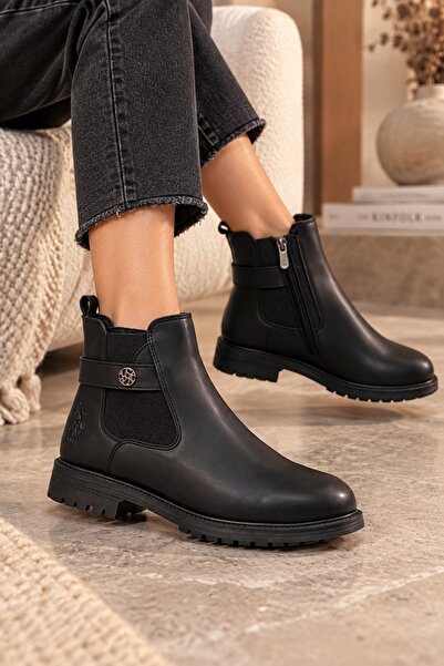 U.S. Polo Assn. Bloze Short Heeled Zippered Daily Women's Boots Black