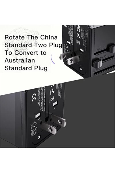 BOLICE BO-10 Universal Travel Adapter – Worldwide Charger for UK, EU, US, and...