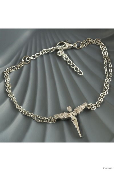 ZERO LAND Ilkestor Fairy Figured Zircon Stone Bracelet (210817) Silver Color
