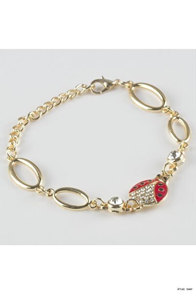 ZERO LAND Ilkestor Ladybug Figured Stoned Metal (210500) Bracelet Yellow