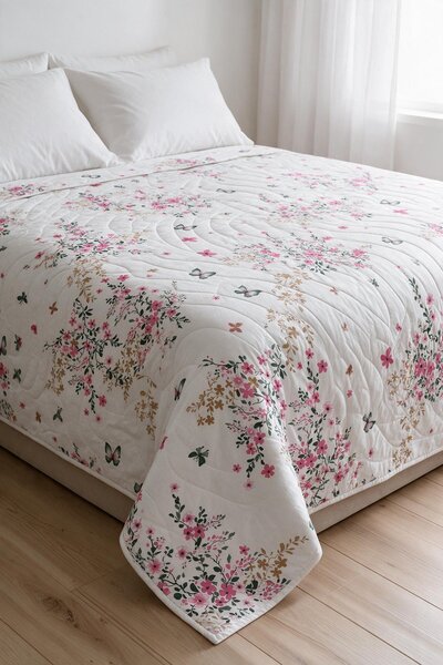Kapitone Çok Amaçlı Çift Kişilik Yatak Örtüsü 200x220 cm