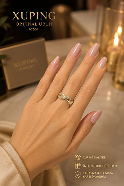 XUPING JEWELRY Xuping Paslanmaz Kararmaz Gold Gurmet Zirkon Taşlı Yüzük