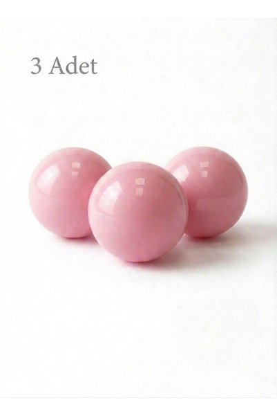 Generic Brand Beybi Küre Porcelain Button Handle Powder Pink 36 mm (3 Pieces)