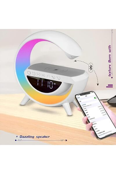 BOLICE Bluetooth Speaker BT-3401 with Built-in LED Display, 15W Qi Fast Wirel...