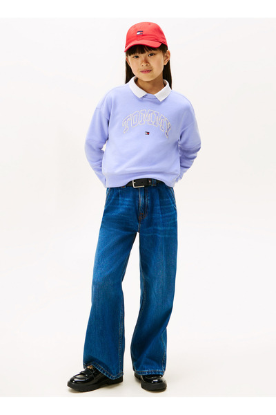 Tommy Hilfiger Girls' Lilac Print Sweatshirt KG0KG08785C5Z