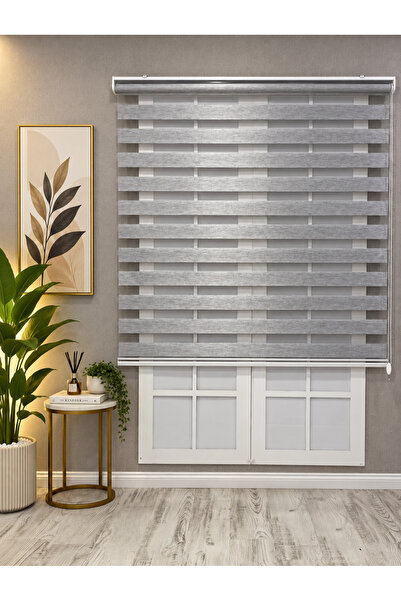 Perde Konağı Bambu Gri Zebra Perde | Modern ve Doğal Dekorasyon | Özel Ölçü
