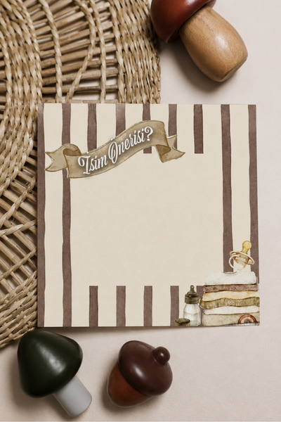 Pankart Evi 12 adet Bohem Bebek Cinsiyet Partisi Babyshower Isim Önerisi? Oyun Kartı