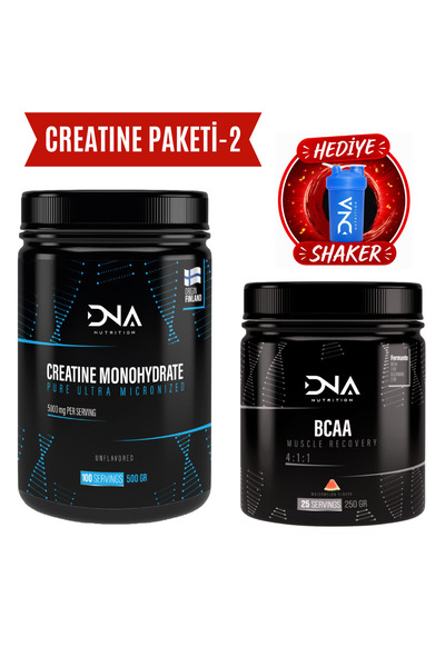 Dna Nutrition Creatine Paketi-2 (Creatine 500gr+Bcaa 250gr Ananas Aromalı)