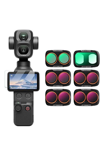 K&F CONCEPT Dji Osmo Pocket 4P İçin 6 Parça Filtre Seti (UV + CPL + ND16/PL +...