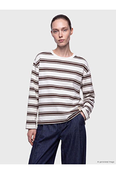 LC Waikiki Timeless Clothing & Timeless Choices Zero Roba Collar Striped Wome...