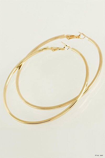 ZERO LAND Ilkestor Ezme Hoop Earrings 6 (232304) cm Yellow