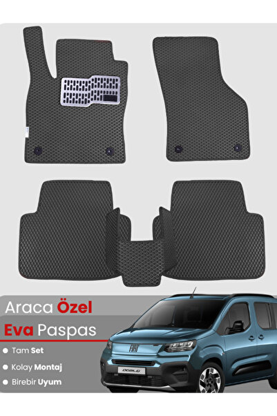 CYBERLİNE Fiat Doblo (2023-2024) Uyumlu EVA Paspas Tam Set – Birebir Uyum, Ar...