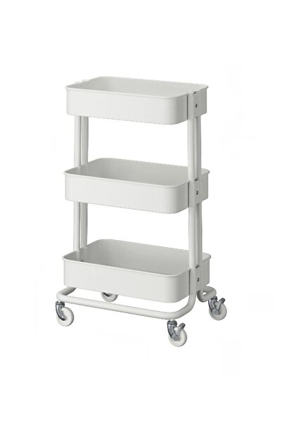 IKEA RÅSKOG tekerlekli servis arabası 35x45x77 cm, - BEYAZ