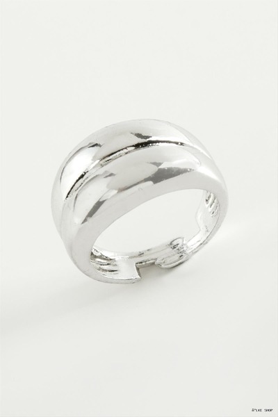 ZERO LAND Ilkestor Double Row Metal Ring (230132) Silver Color