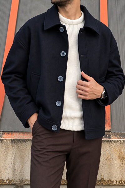 inpool Shirt Collar, Oversized Fit, Old Money Culture, Buttoned, Cashmere Fab...