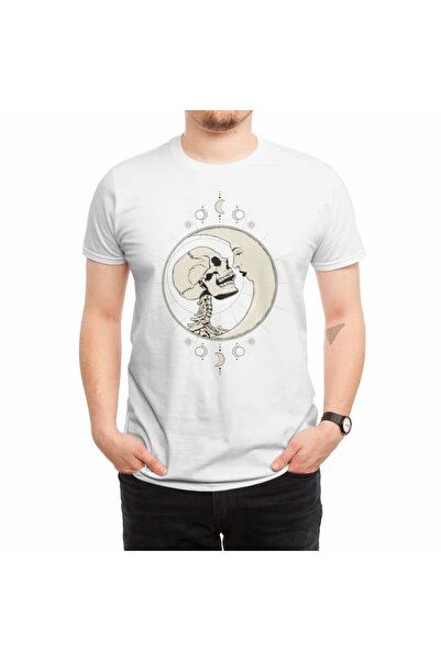 ship master Tricou pentru bărbați supradimensionat Moon and Skull cu imprimeu