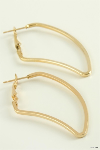ZERO LAND Ilkestor Ear Hoop Earrings 7 (230838) cm Yellow