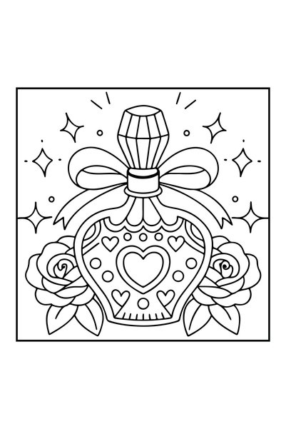 FARCY Cozy Love 40-Page Coloring Book-Thick Pages (21 X 21 cm) Suitable for Children and Adults
