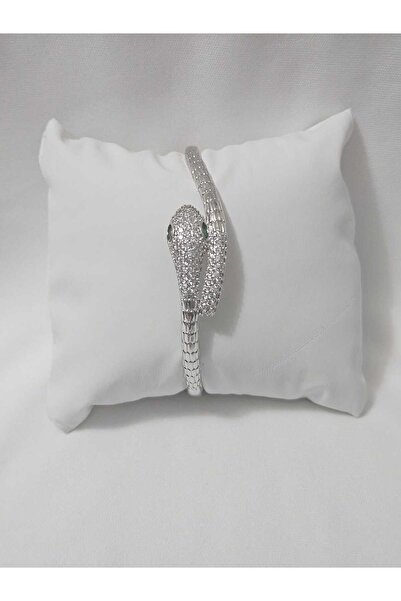 Symrna Zircon Stone Snake Steel Clamp