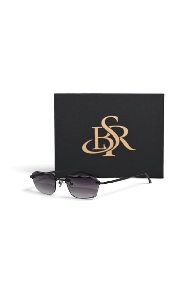 SBR Vareno Sunglasses, Rimless, Nylon Gradient Gray Lenses UV400 Category 3