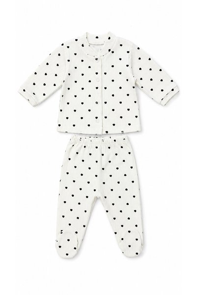 Oz Baby Baby Girl Ribbed 2-Piece Set with Gloves and Booties Bottoms 0-3 Mont...