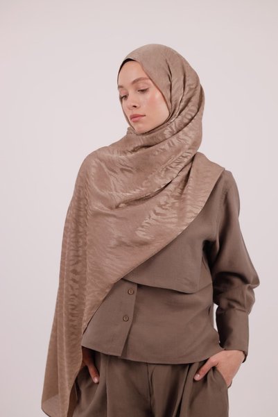 lavinscarfs شال من القطن بنمط الزيبرا من جاكار