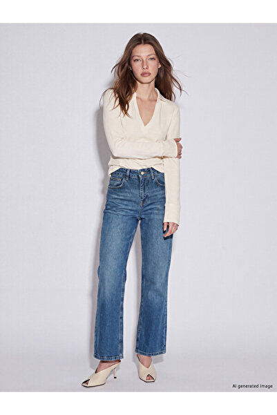 LC Waikiki Rmz Gi̇yi̇m Farkiyla Petite Straight Fit Women's Jean Pants