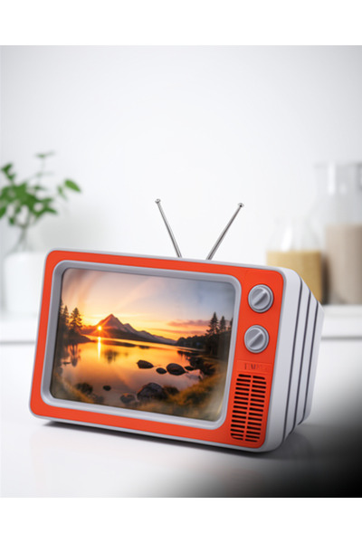 Katlanabilir Mobil Ekran 3D HD Lens ile Telefon Ekran Büyütücü Retro TV Görünümü