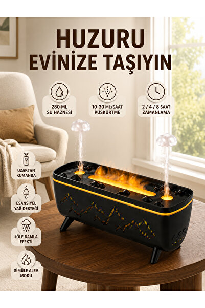 Generic Brand Pdpg-V72 Fireplace Humidifier Black