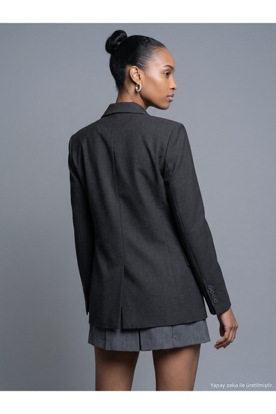 Dilvin 60822 Buttoned Blazer Jacket