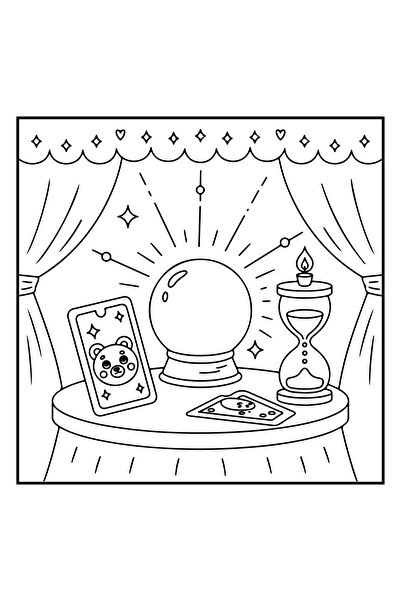 FARCY Witch Stuff 40-Page Coloring Book-Thick Pages (21 X 21 cm) Suitable for Children and Adults