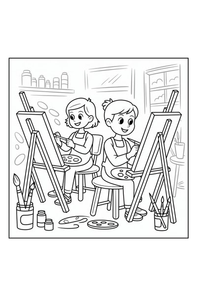 FARCY Cozy Friens 40-Page Coloring Book-Thick Pages (21 X 21 cm) Suitable for Children and Adults