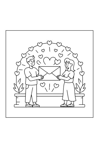 FARCY Wedding 40-Page Coloring Book-Thick Pages (21 X 21 cm) Suitable for Children and Adults