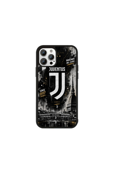 Generic Brand Husa Premium iPhone 12 Mini Juventus - Model Concrete Bianconeri
