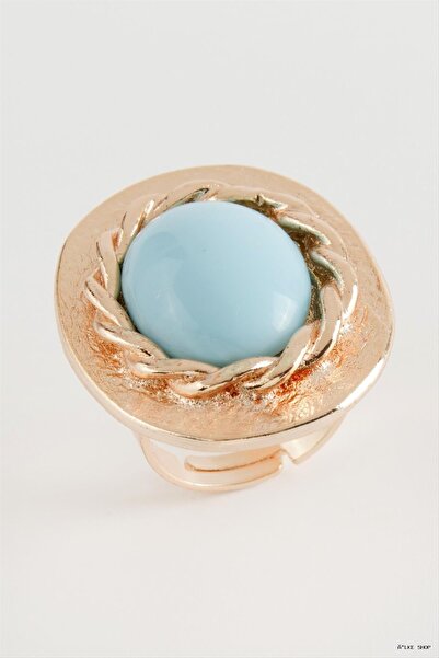 ZERO LAND Ilkestor Oval Turquoise Stone (11404) Ring Rose