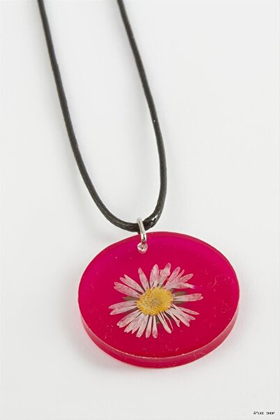 ZERO LAND Ilkestor Daisy Epoxy (10410) Necklace Fuchsia