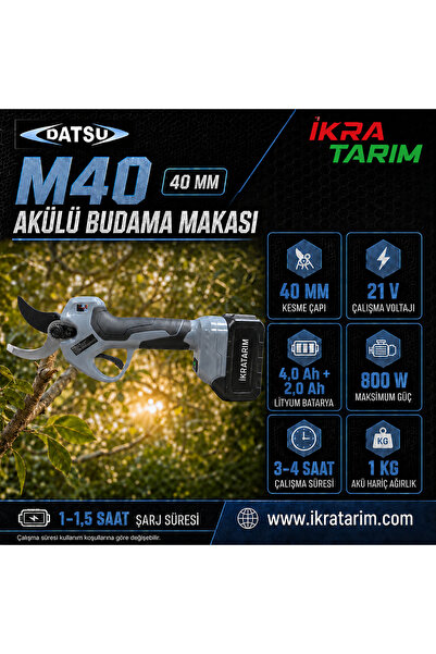 Datsu AKÜLÜ BUDAMA MAKASI - 40 MM